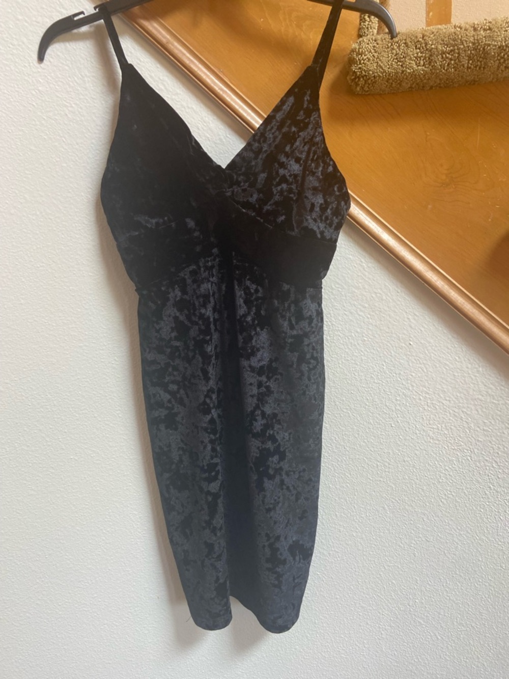 Free People Black Velvet Slip Dress, sz S/P, never worn